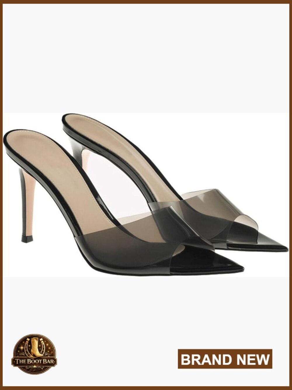 Stiletto Heel Slingback Sandals Pointed Toe Dress Slides